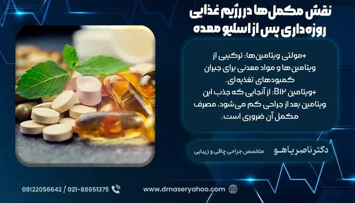 نقش مکمل‌ها در رژیم غذایی روزه‌داری پس از اسلیو معده