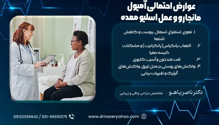 عوارض احتمالی آمپول مانجارو و عمل اسلیو معده