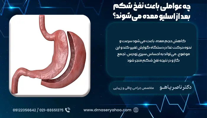چه عواملی باعث نفخ شکم بعد از اسلیو معده می‌شوند؟